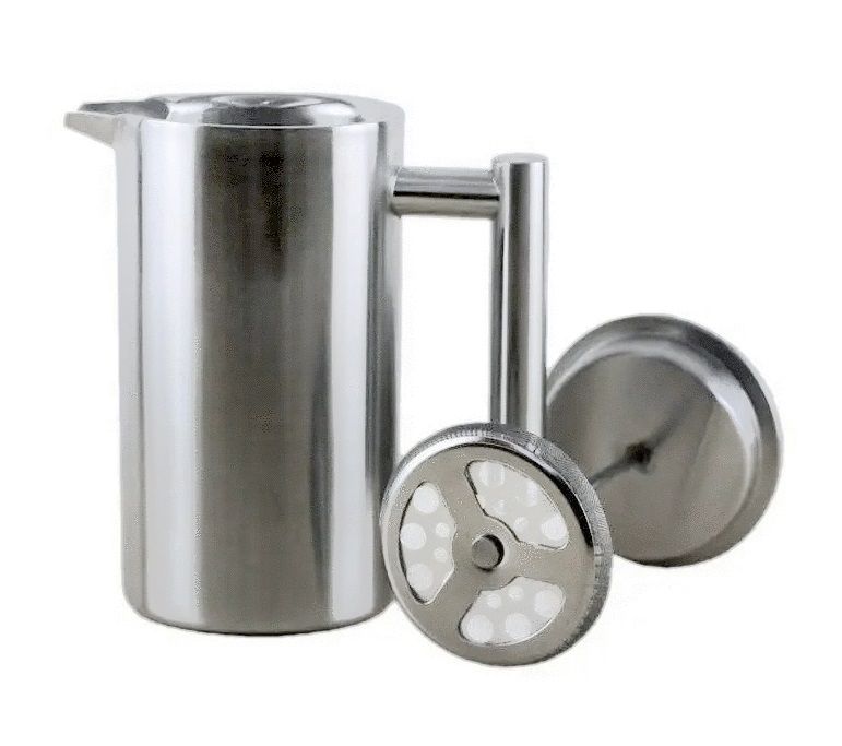 E-shop Frenchpress z nehrdzavejúcej ocele 350 ml Kaffia - strieborný