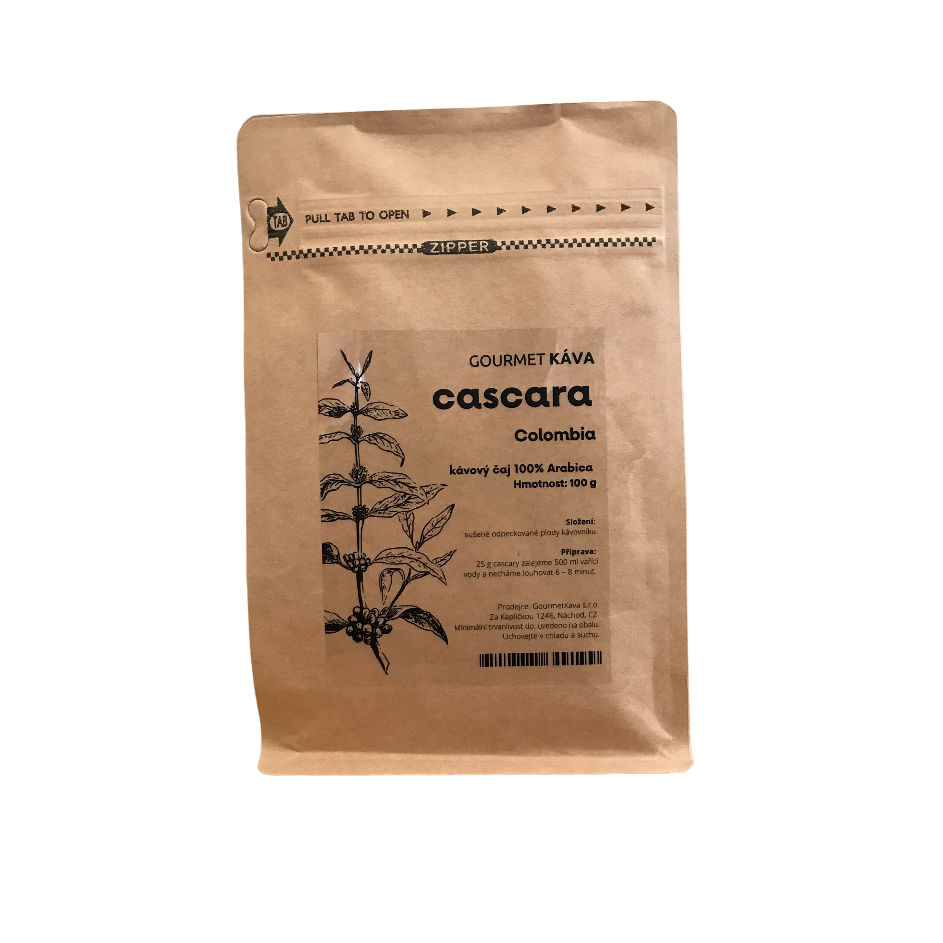 E-shop Cascara Colombia, kávový čaj, 100g