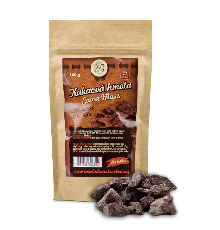 E-shop Kakaová hmota, 200g, čokoládovňa Troubelice