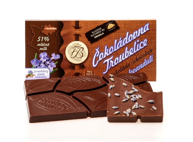 E-shop Čokoláda Troubelice Levanduľa 75%, 45g