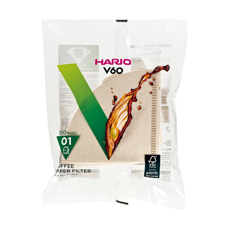 E-shop Papierové filtre Hario V60-01 100 ks, nebielené (VCF-01-100M)