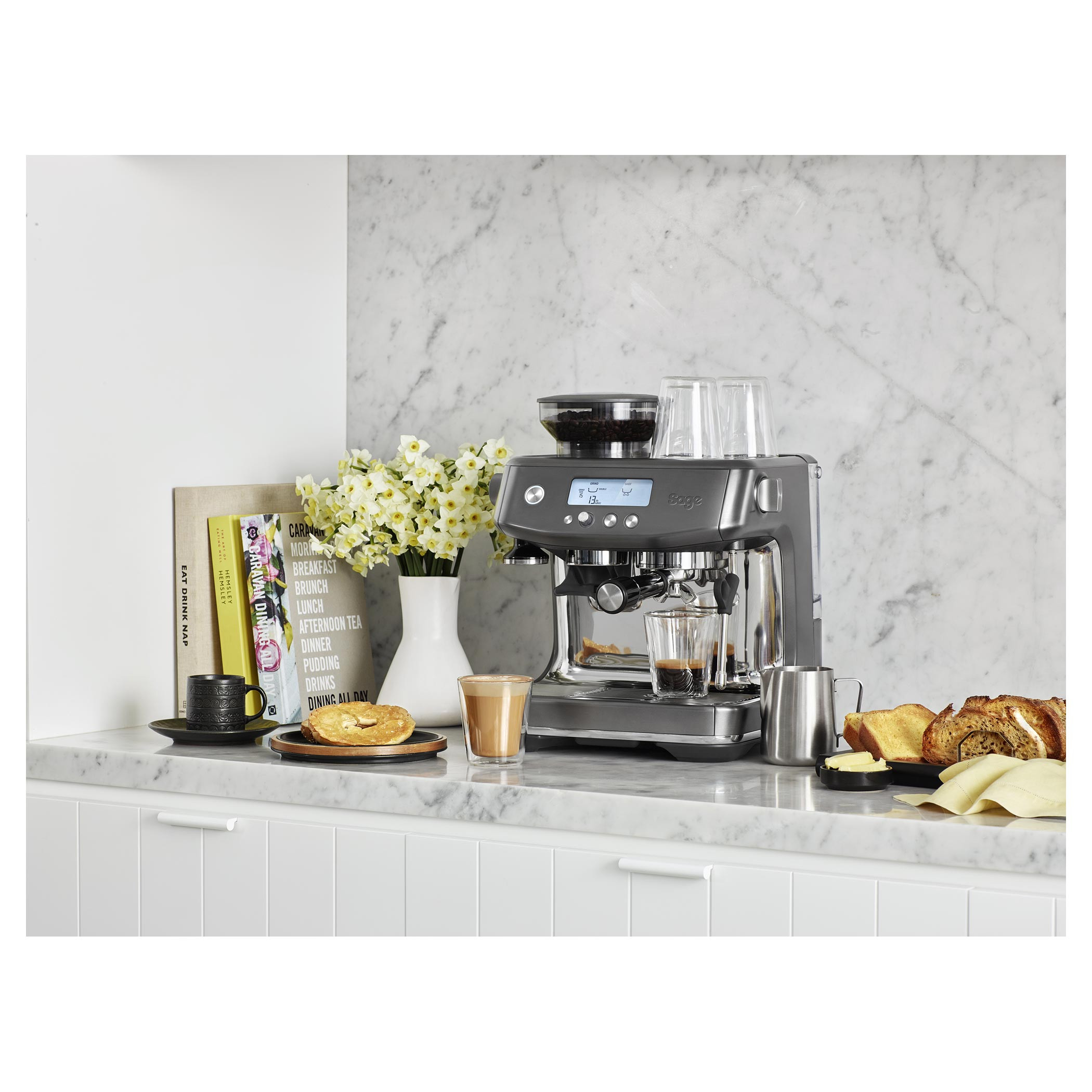 Kávovar Pak SAGE SES878BST Espresso sivé