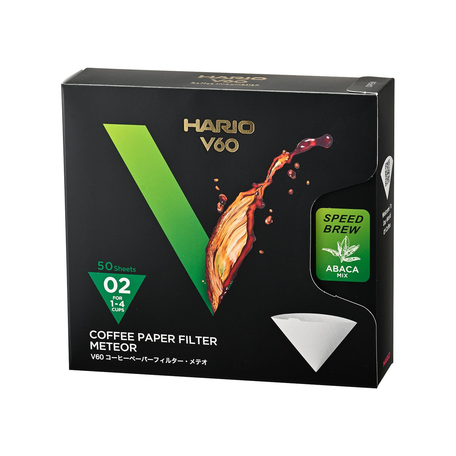 E-shop Hario Meteor papierové filtre V60-02 50 ks rýchle VCF-02-50MT