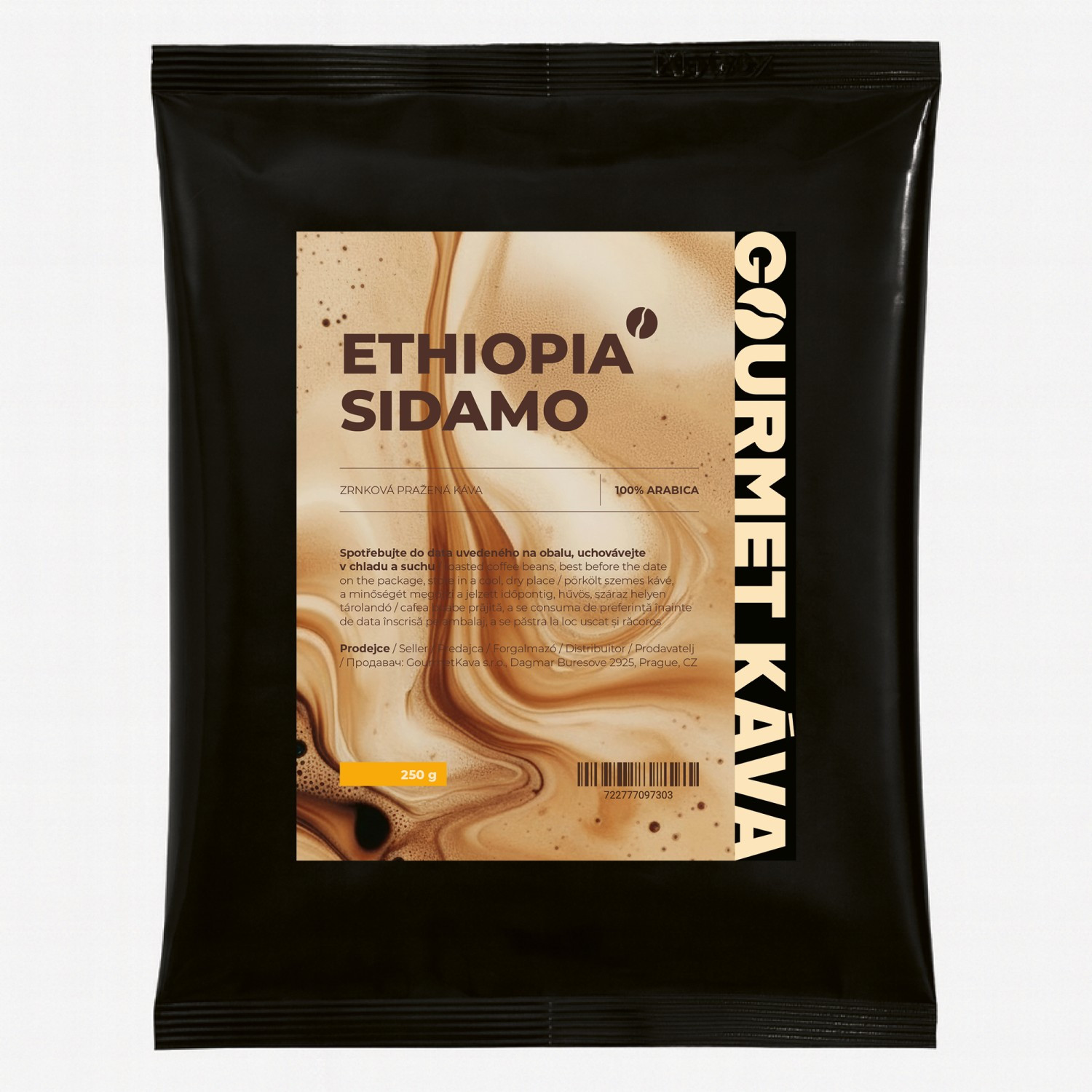 E-shop Etiópia Sidamo, zrnková káva arabica