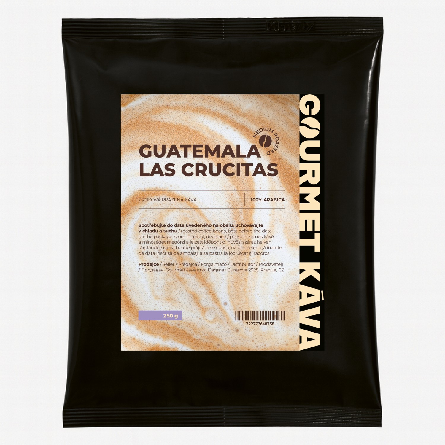 E-shop Guatemala Crucitas, STREDNE PRAŽENÁ, zrnková káva arabica