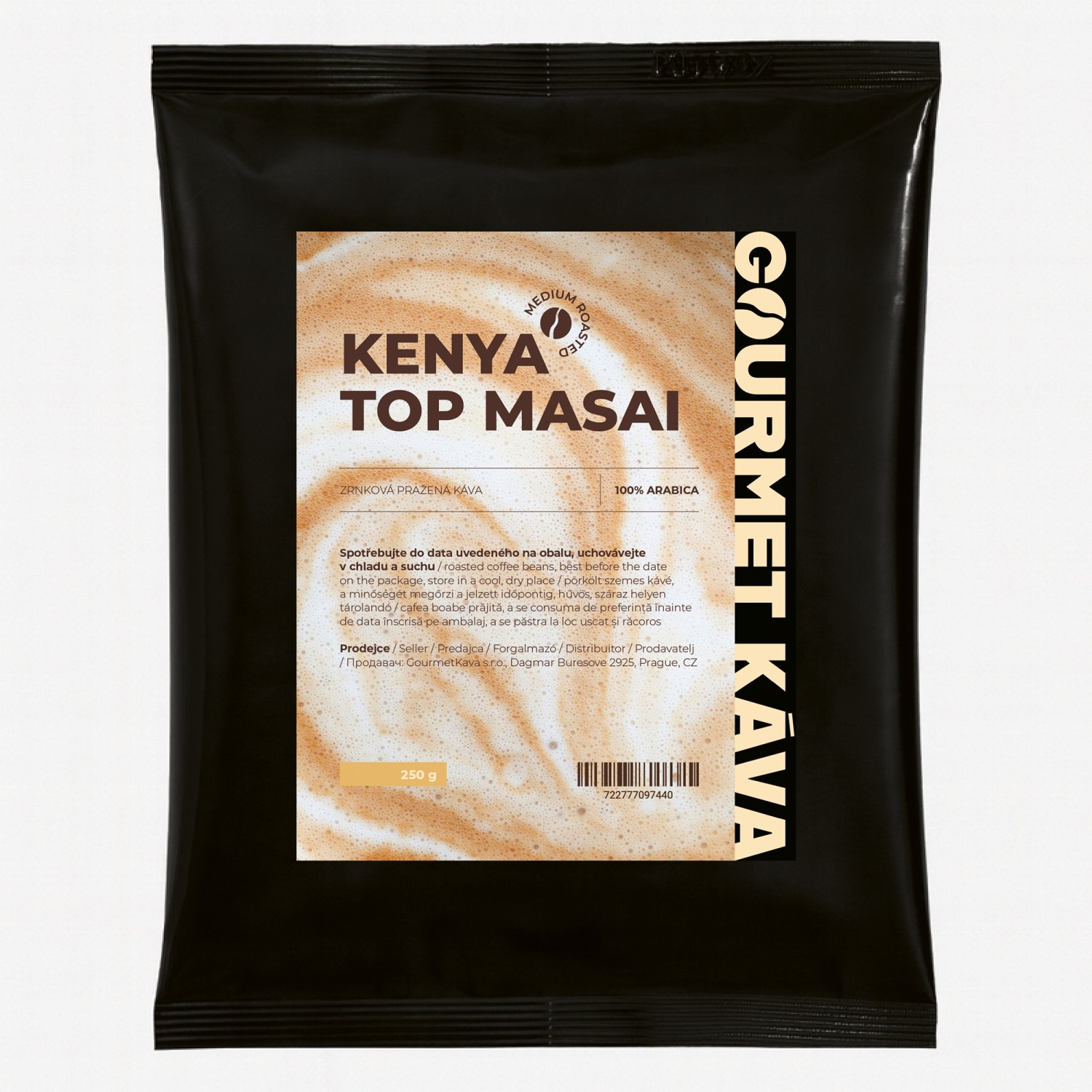 E-shop Keňa Top Masai, STREDNE PRAŽENÁ, zrnková káva arabica