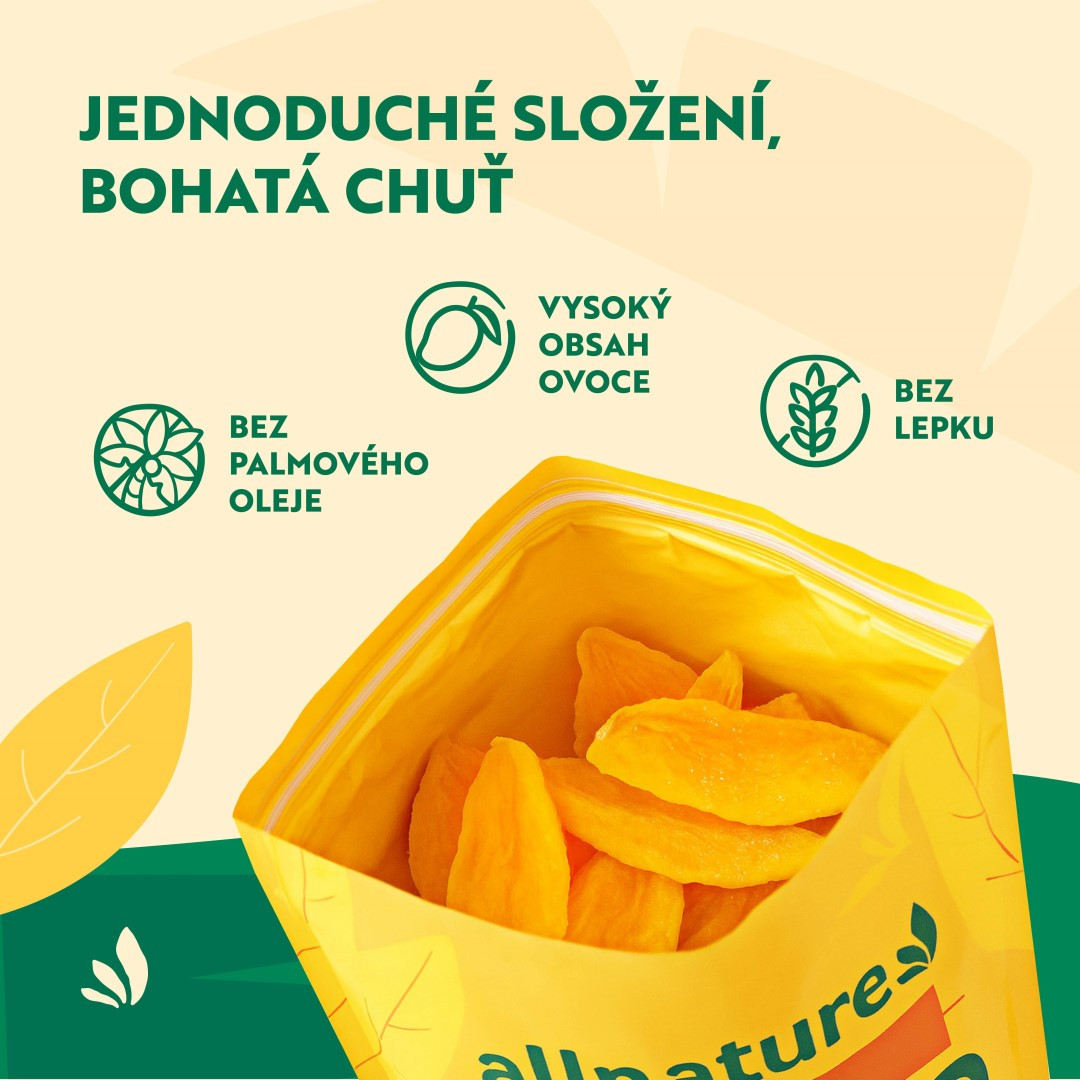 Allnature Sušené plátky manga 500 g