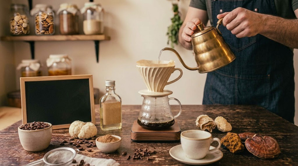 Príprava kávy v Hario V60