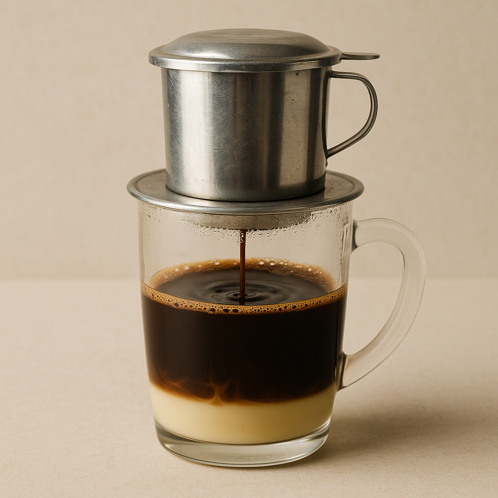 Príprava vietnamskej kávy